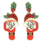 Christmas Santa's Cup Post Earrings | Mixtshop LLC
