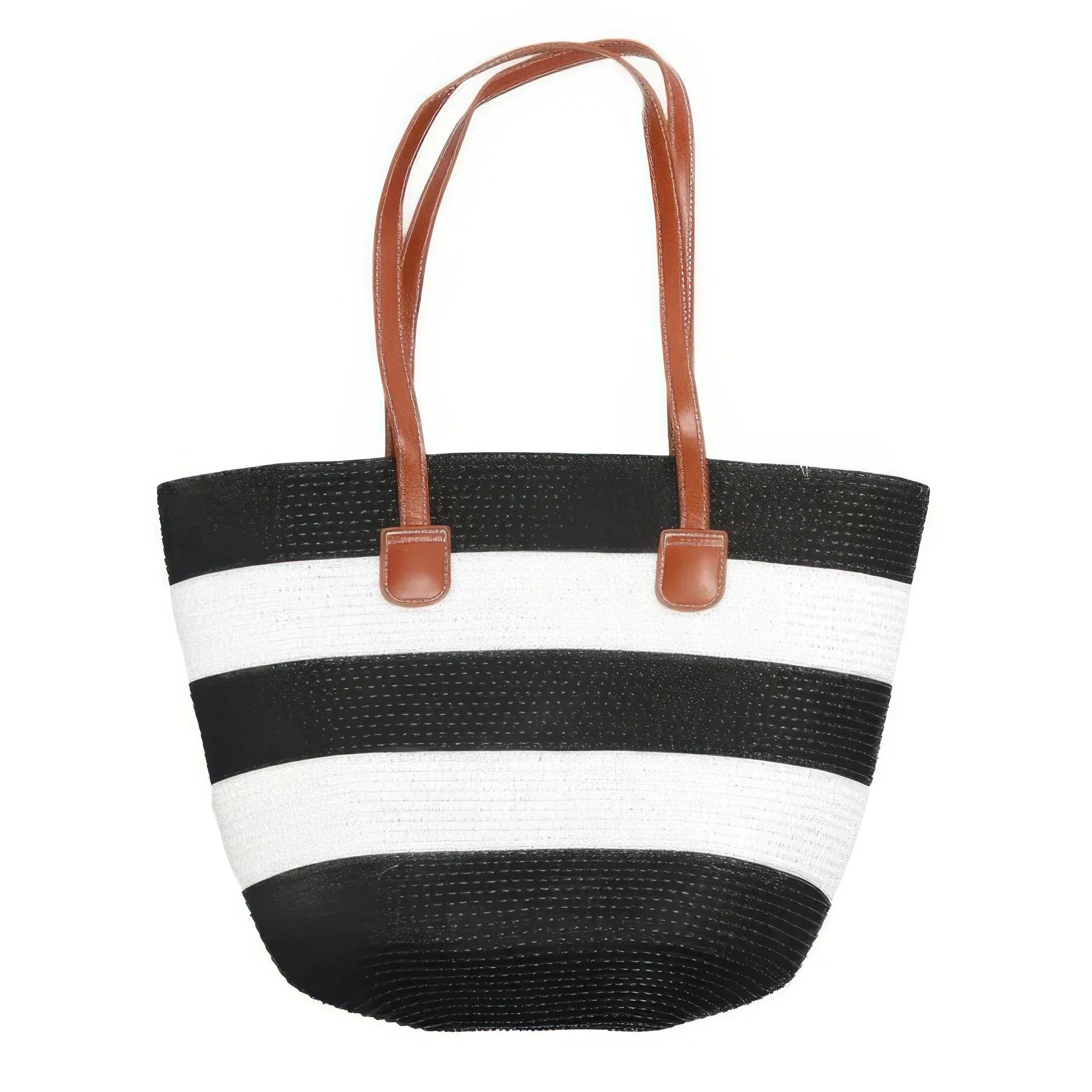 Striped Patterned Straw Woven Bag 15l Secondary image