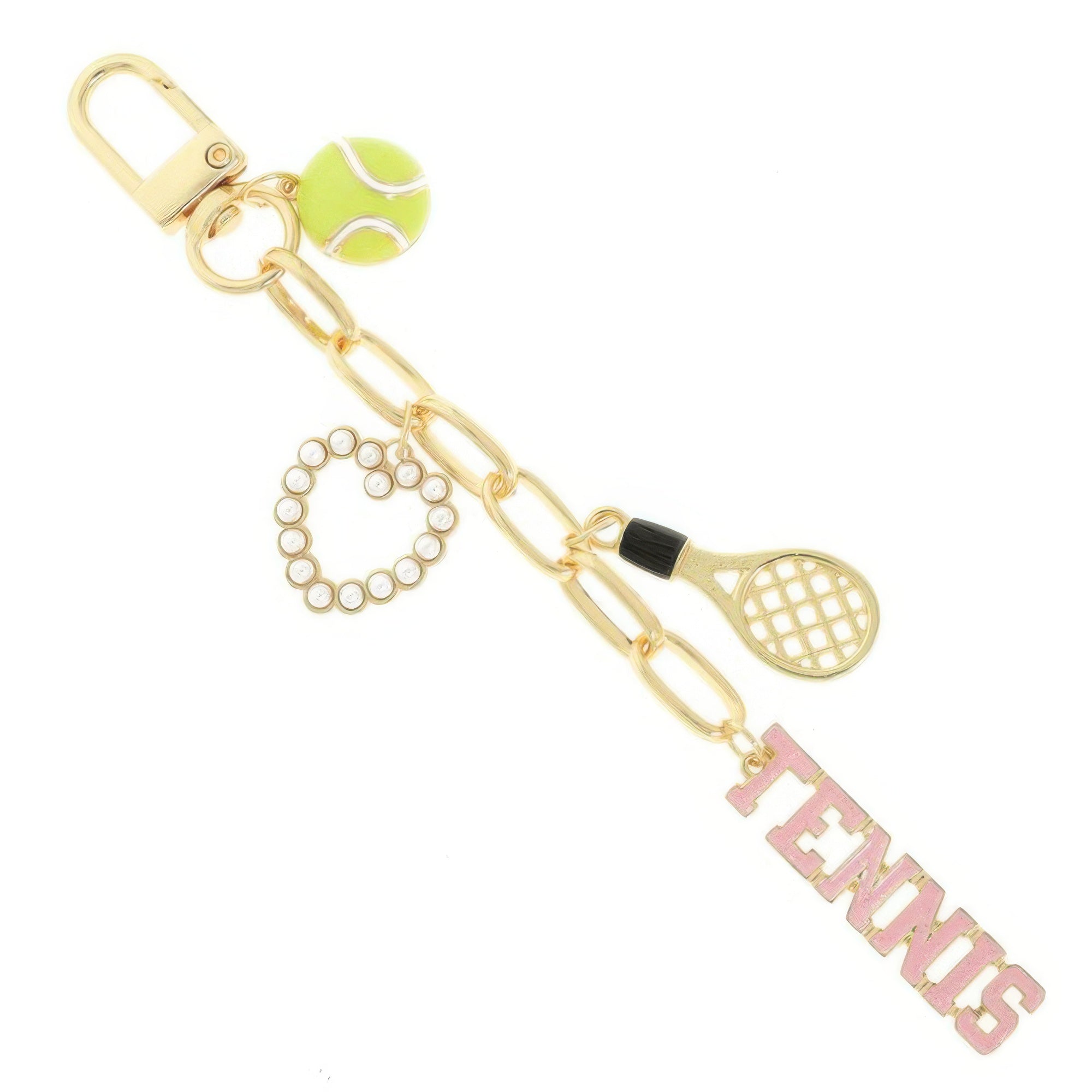 Sporty Chic Theme Bag Charm Keychain Secondary image