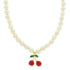 Red Cherry Pendant Pearl Necklace | Mixtshop LLC