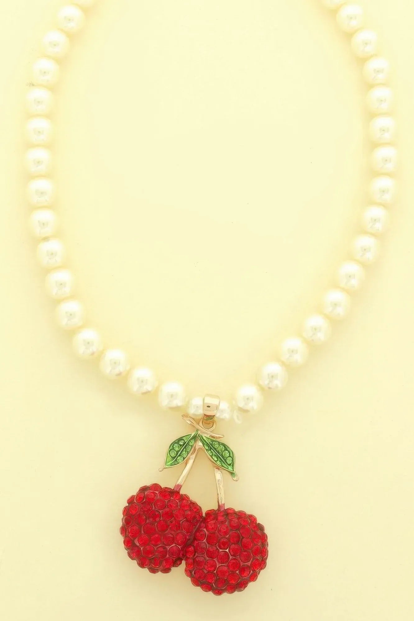 Red Cherry Pendant Pearl Necklace | Mixtshop LLC Main image
