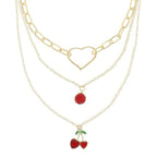 Jeweled Red Cherry Pendant Necklace | Mixtshop LLC