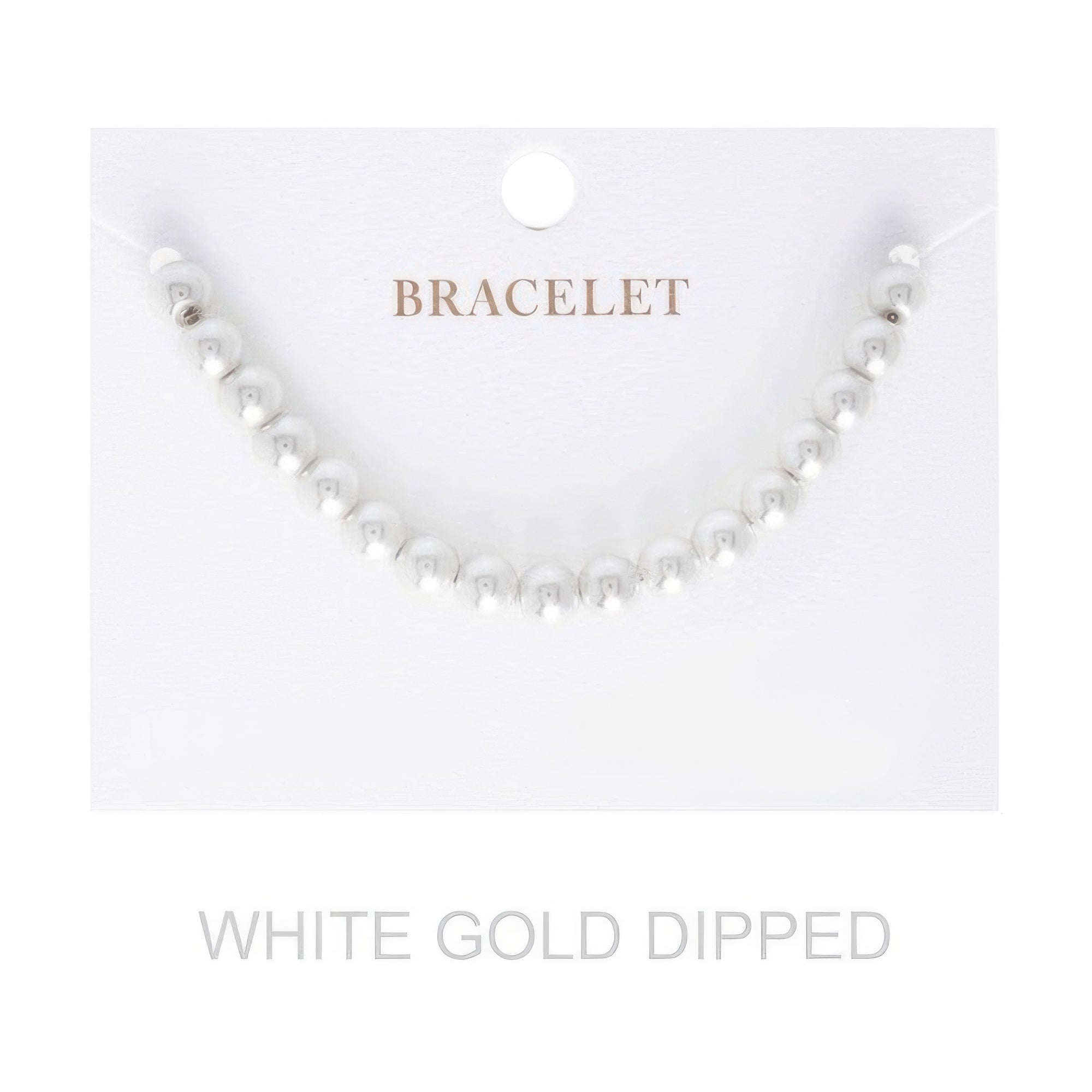 6mm Women's Gold Dipped Pearl Strand Bracelet Secondary image