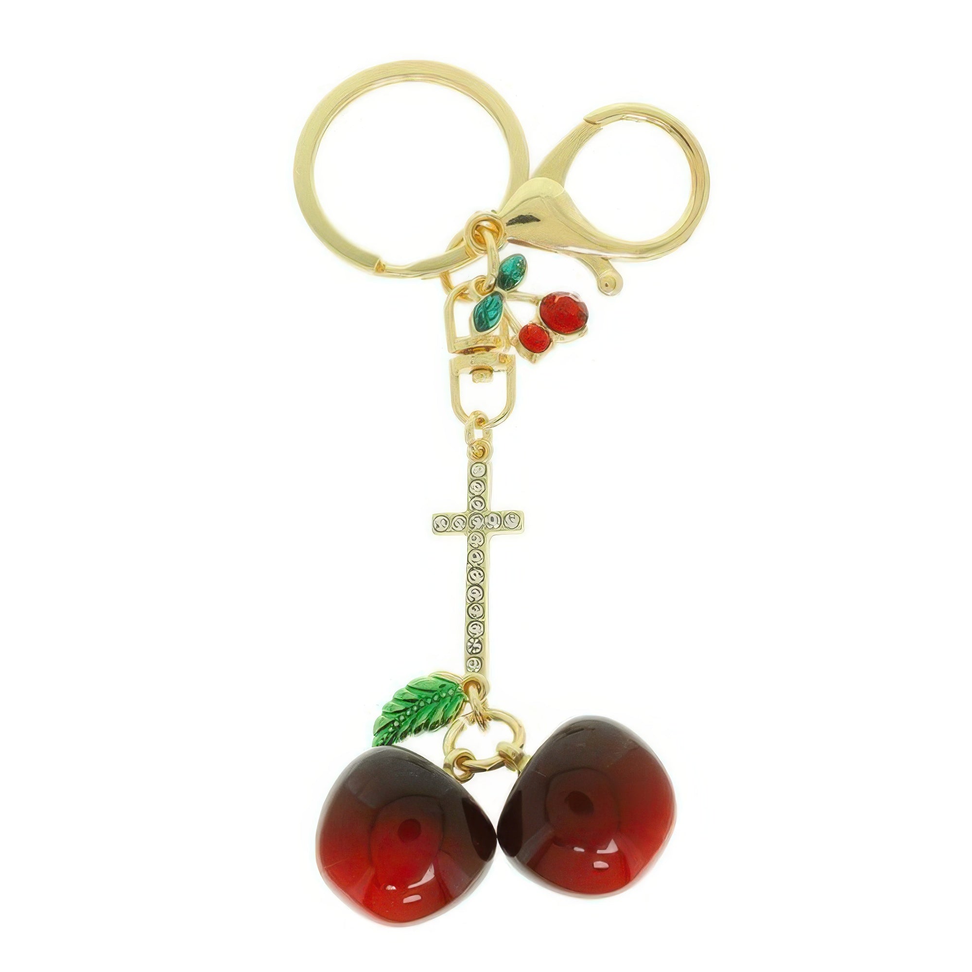 Red Cherry Charm Keychain Secondary image