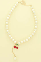 Jeweled Red Cherry Charm Necklace | Mixtshop LLC