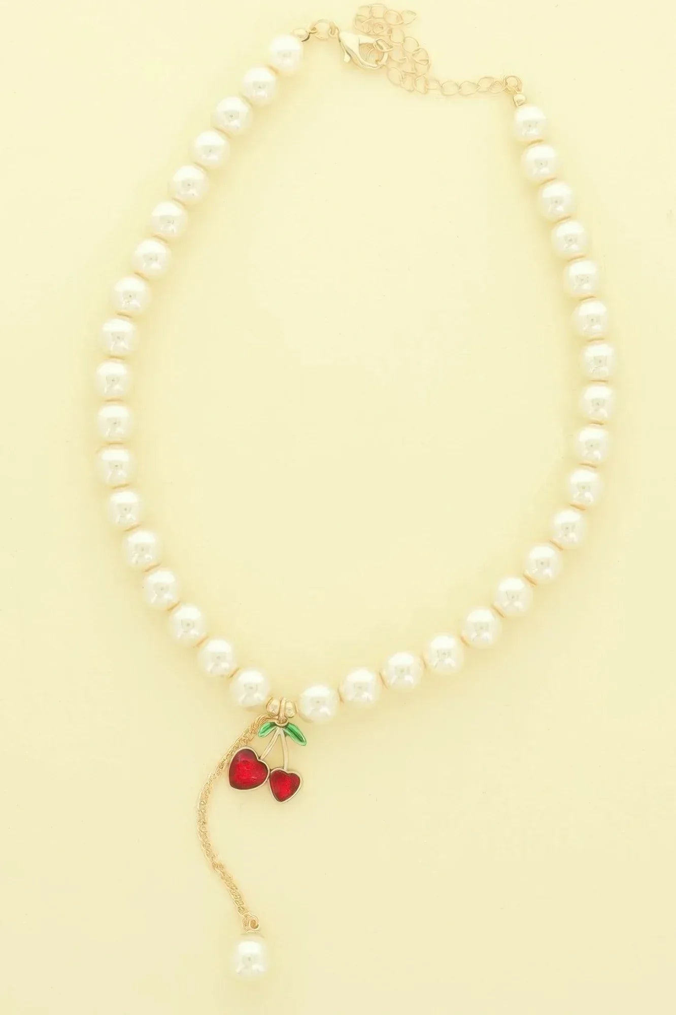 Jeweled Red Cherry Charm Necklace | Mixtshop LLC