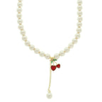 Jeweled Red Cherry Charm Necklace | Mixtshop LLC