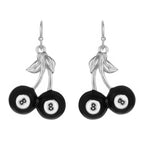 High Stakes 8 Ball Cherry French Wire Earrings | Mixtshop LLC