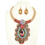 African Inspired Spiral Amulet Necklace Set | Mixtshop LLC