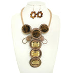 Floral Spiral Crystal Amulet Necklace Set | Mixtshop LLC