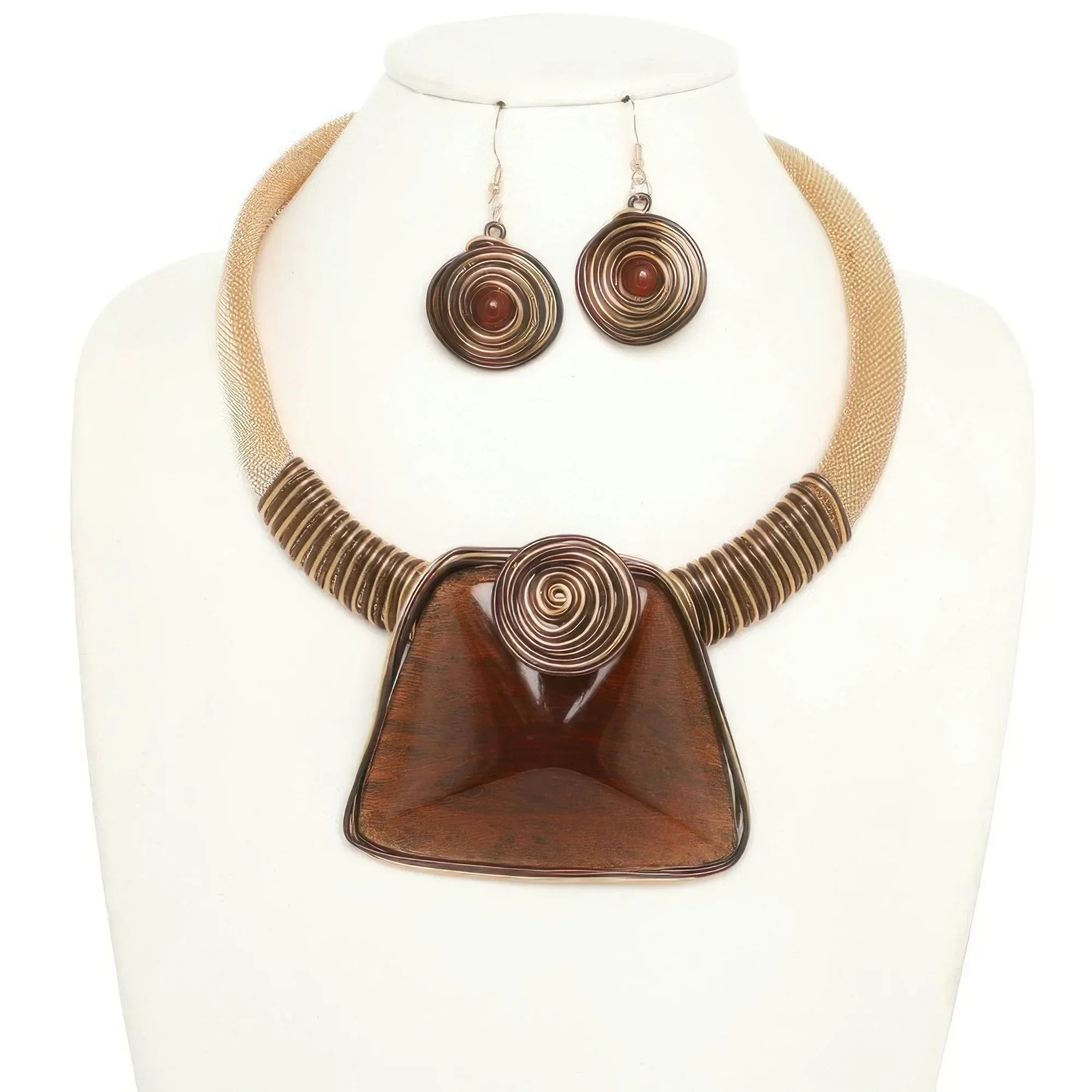 Spiral Stone Necklace Set | Mixtshop LLC Main image