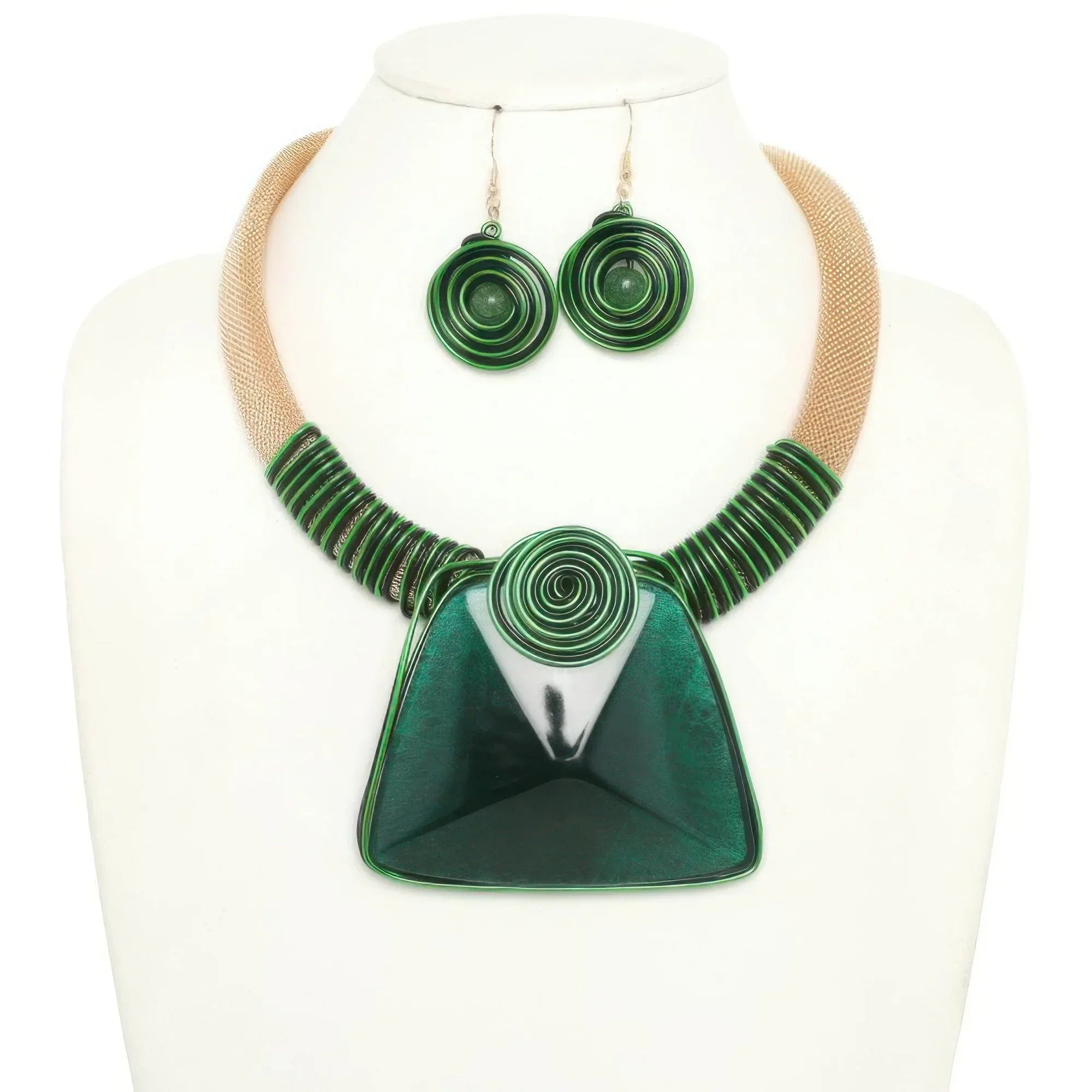 Spiral Stone Necklace Set | Mixtshop LLC