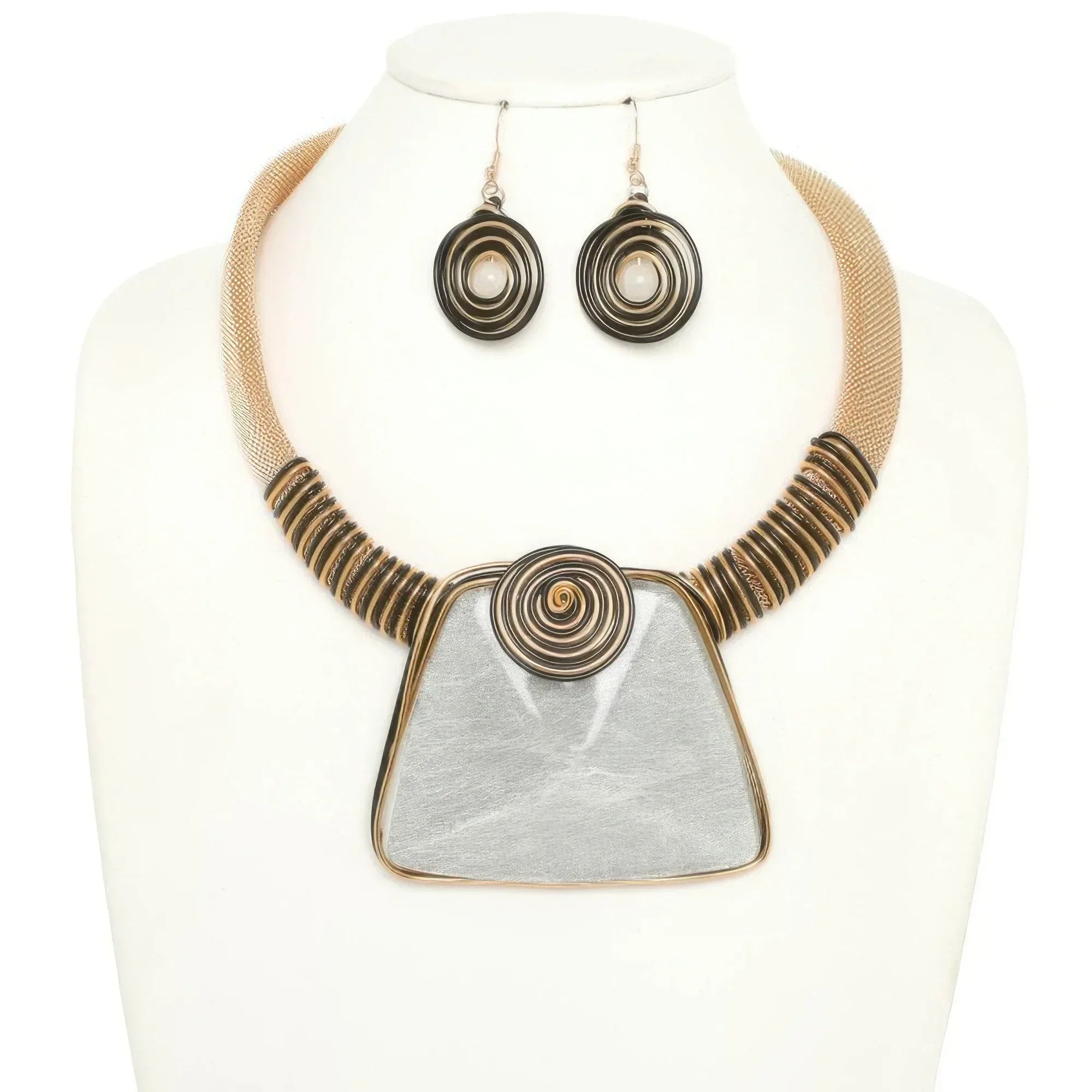 Spiral Stone Necklace Set | Mixtshop LLC