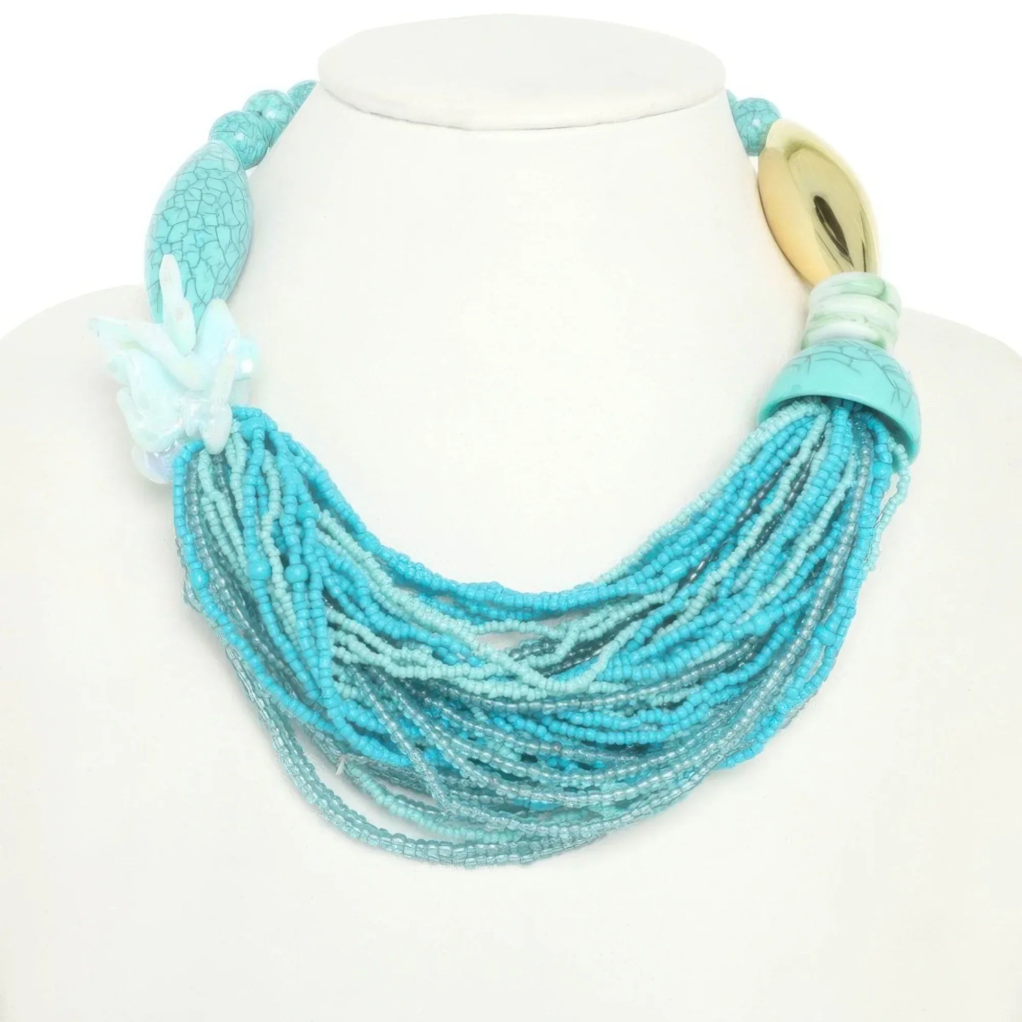 Multi Beaded Necklace And Earring Set | Mixtshop LLC