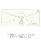 Gold Plated Teddy Bear Cz Pendant Necklace | Mixtshop LLC
