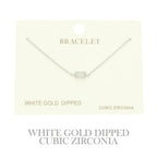 Gold Plated Cz Solitaire Bracelet | Mixtshop LLC