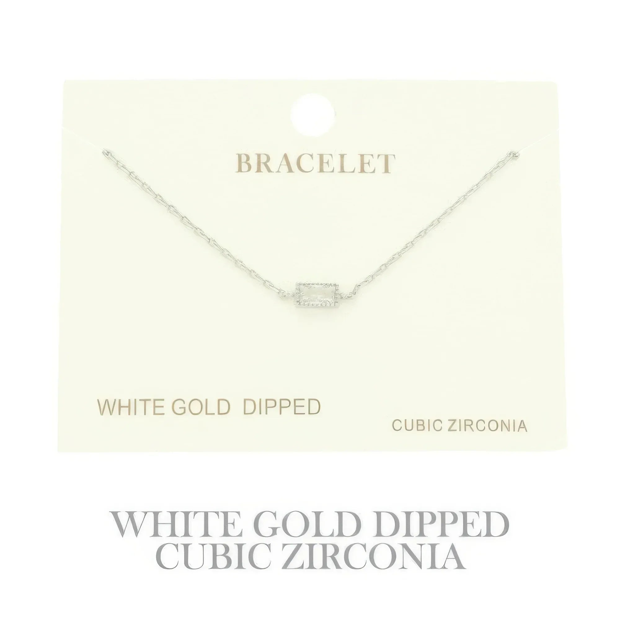 Gold Plated Cz Solitaire Bracelet | Mixtshop LLC