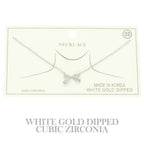 Gold Plated Cz Bow Pendant Necklace | Mixtshop LLC