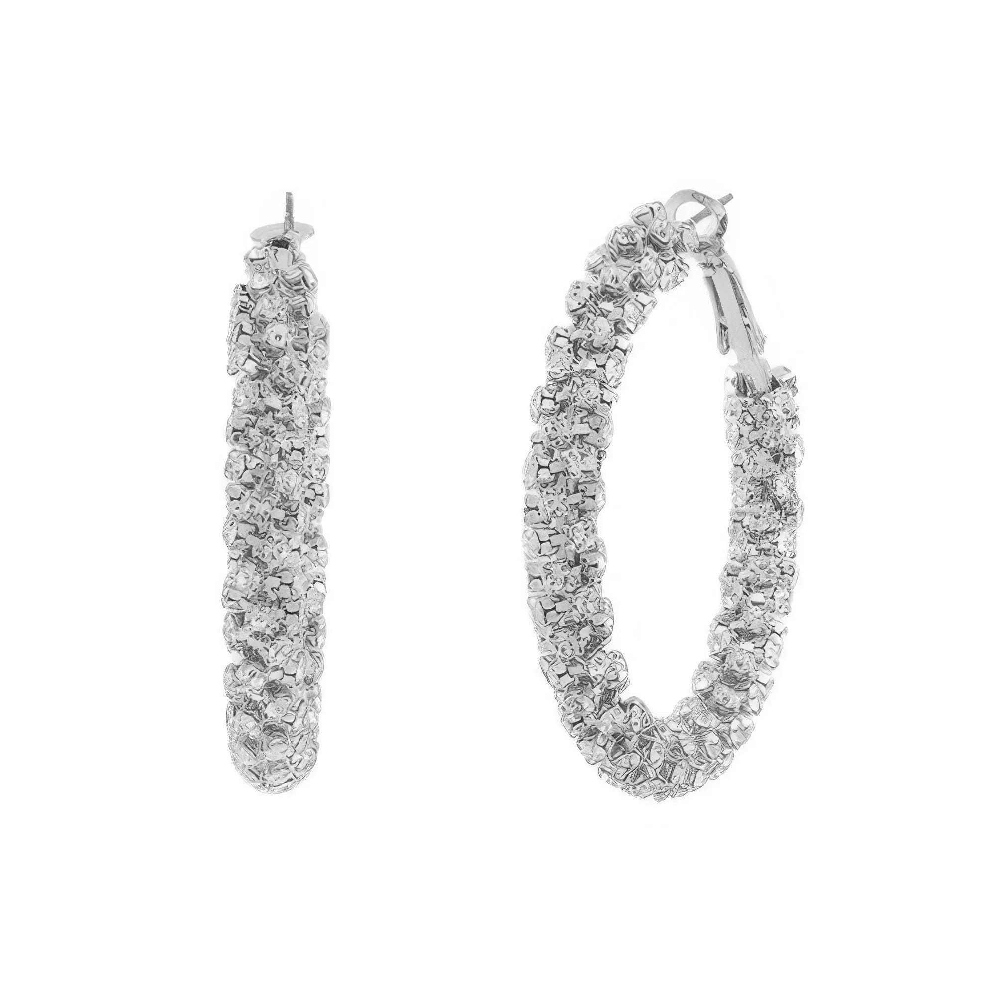 Cz Pave Tube Hoop Earrings Secondary image