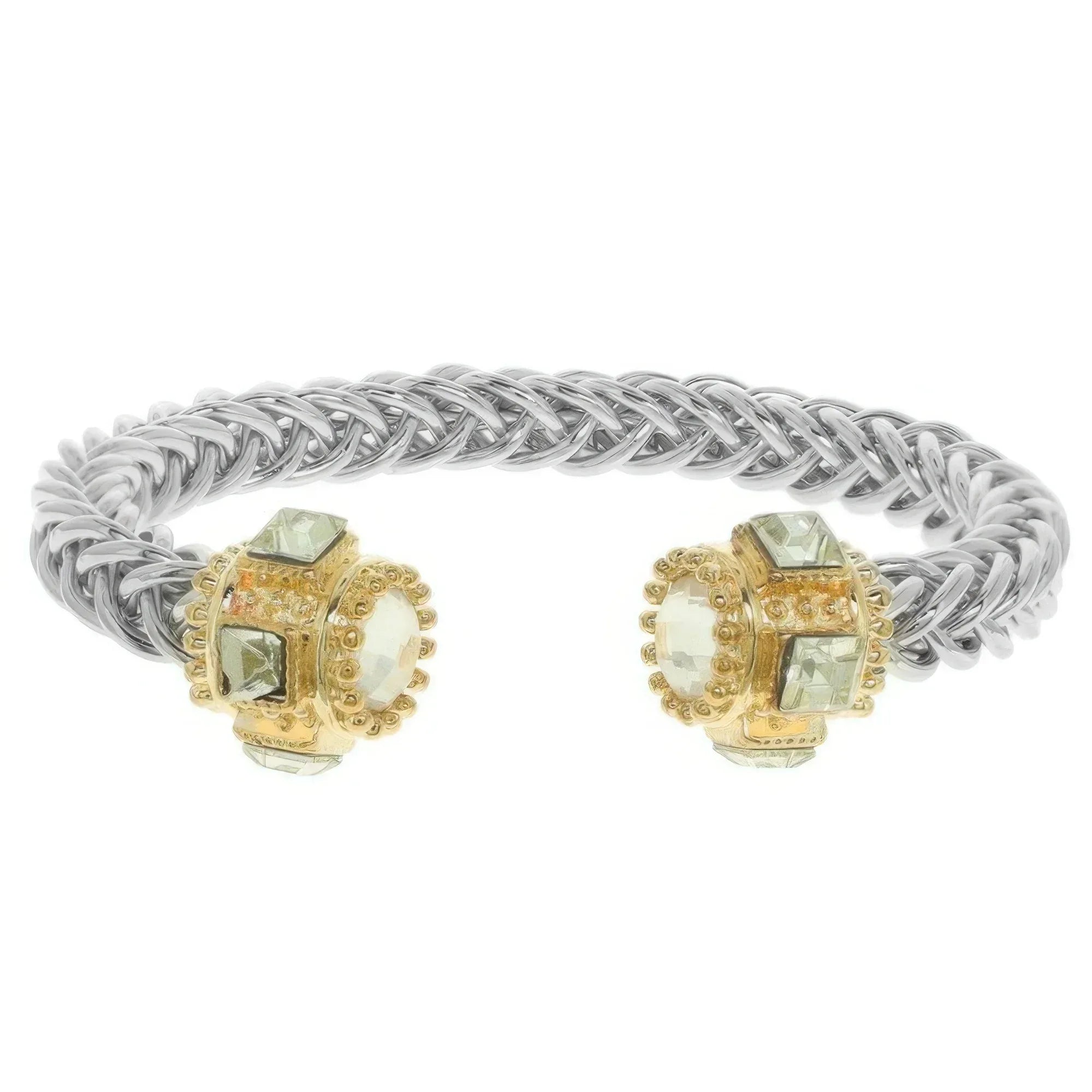 Twisted Cuff Jeweled Ends Bracelet | Mixtshop LLC Main image
