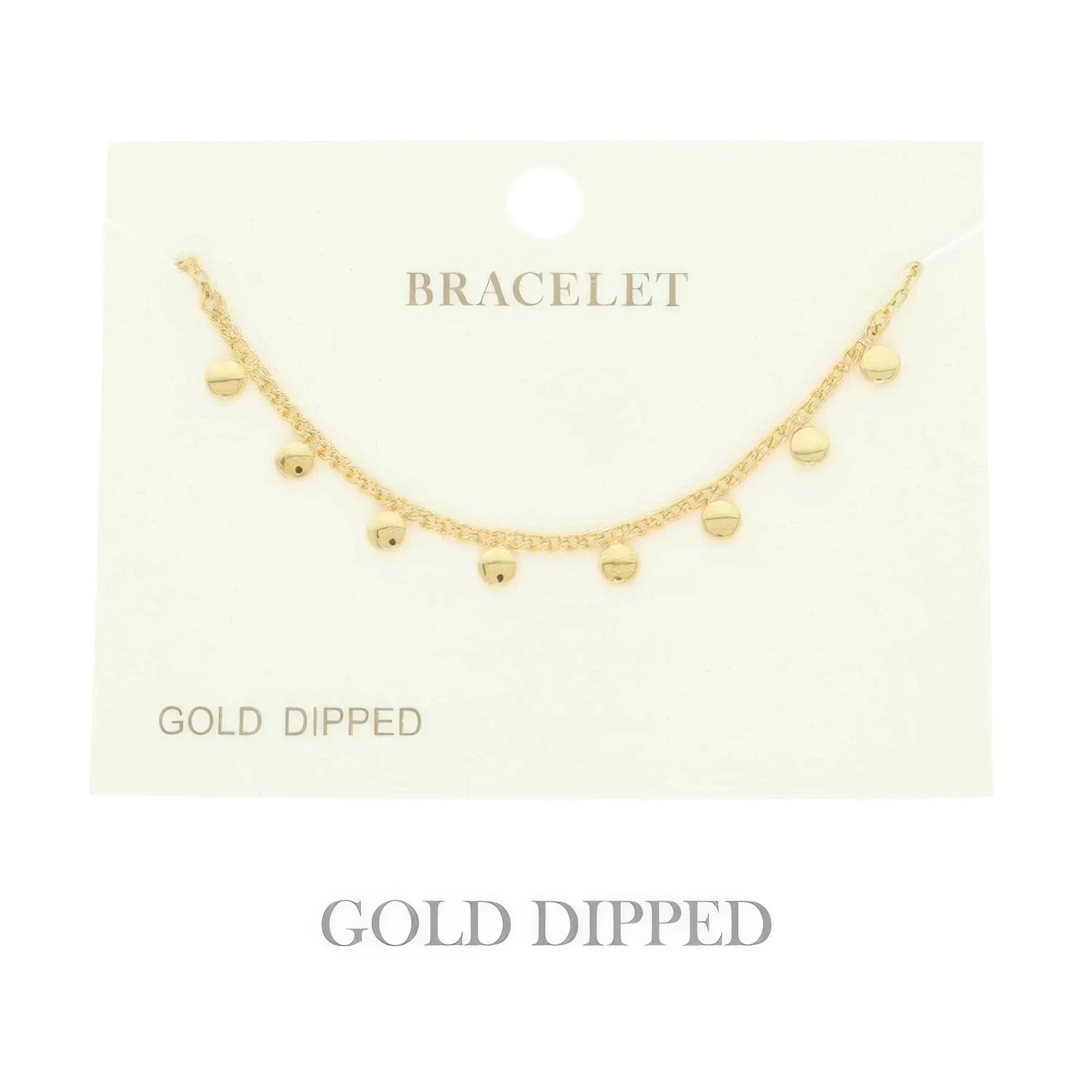 Gold Plated Charm Disc Bracelet | Mixtshop LLC Main image