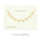 Gold Plated Charm Disc Bracelet | Mixtshop LLC