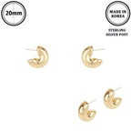 Elbow Macaroni Hoop Post Earrings | Mixtshop LLC