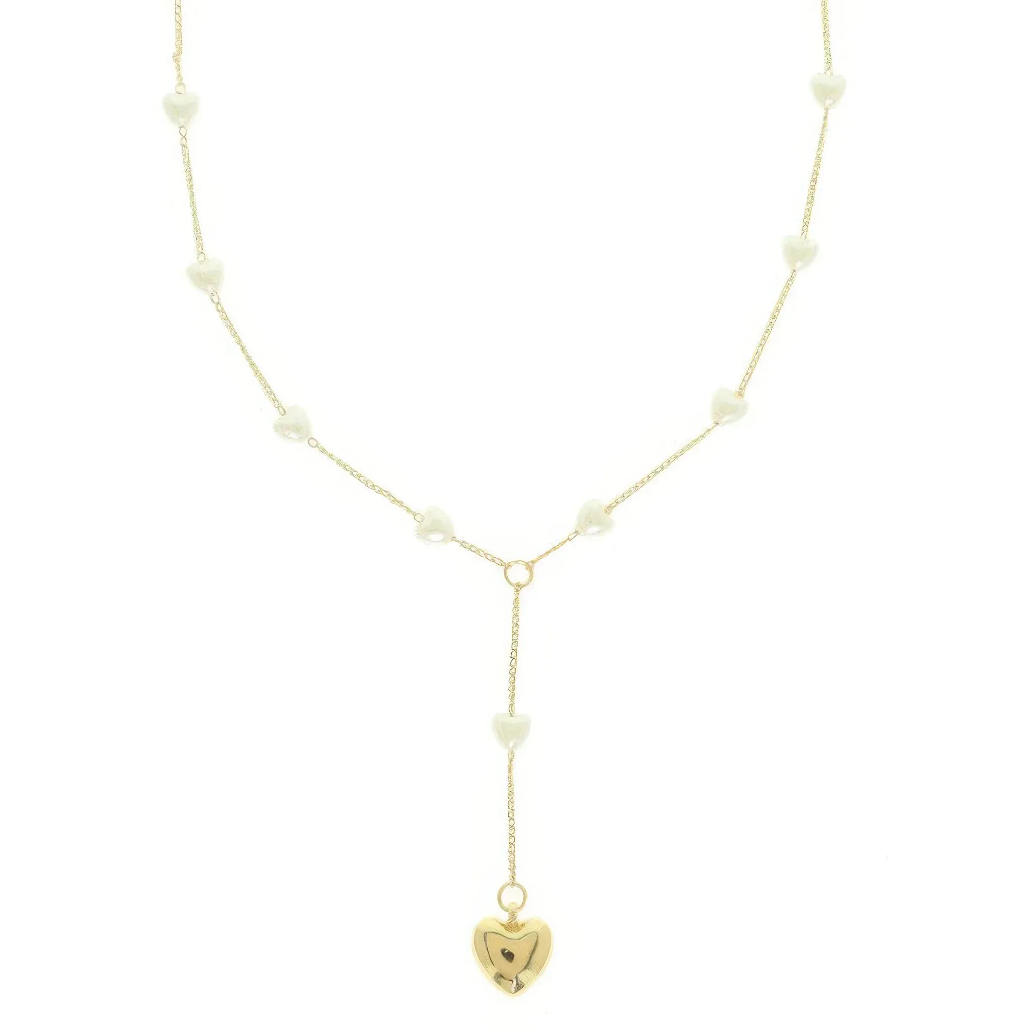 Heart Pendant Pearl Bead Necklace Secondary image