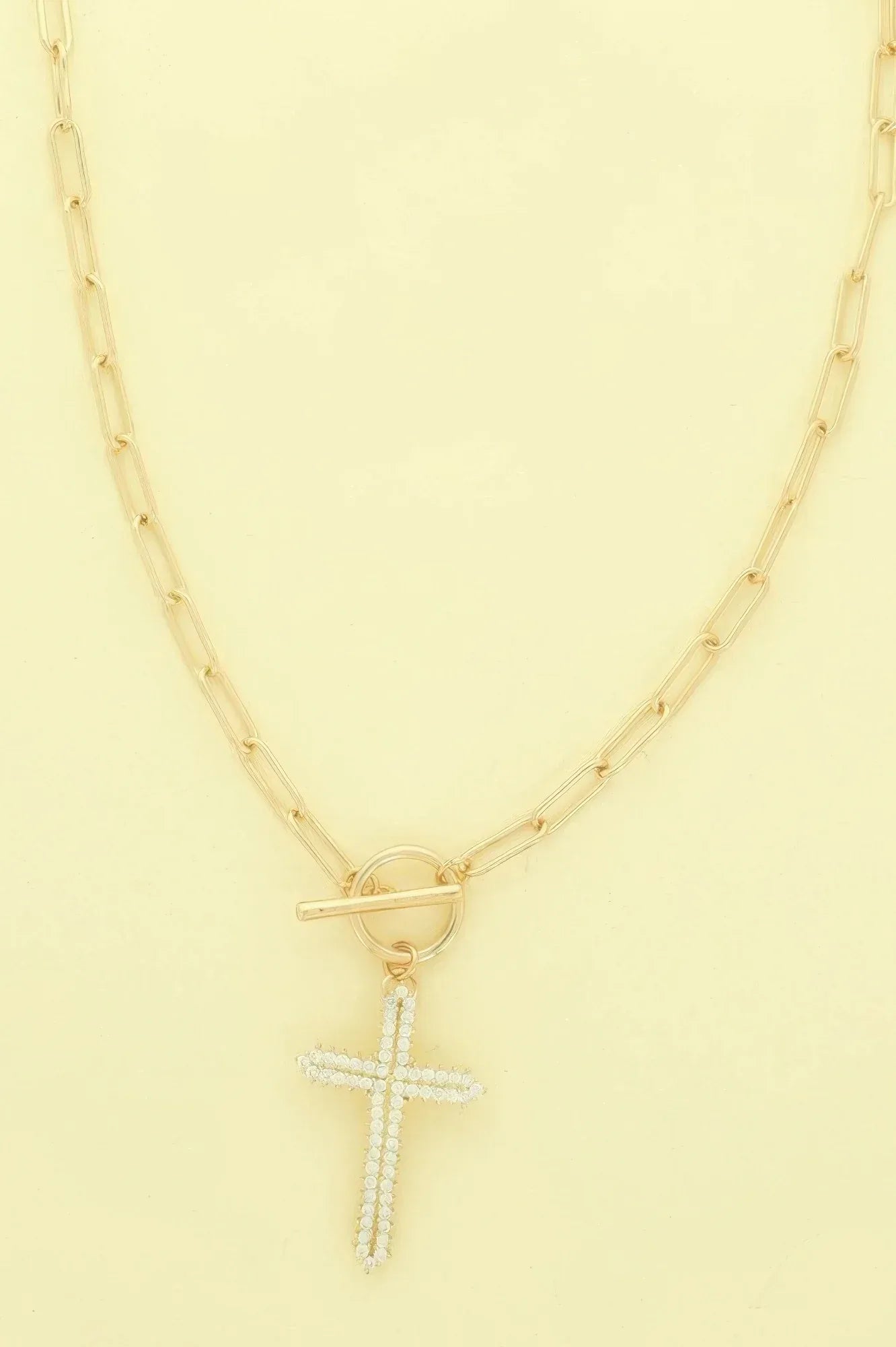 Cross Pendant Toggle Necklace | Mixtshop LLC Main image