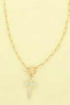 Cross Pendant Toggle Necklace | Mixtshop LLC