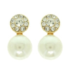 Jeweled White Pearl Earrings | Mixtshop LLC
