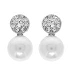 Jeweled White Pearl Earrings | Mixtshop LLC