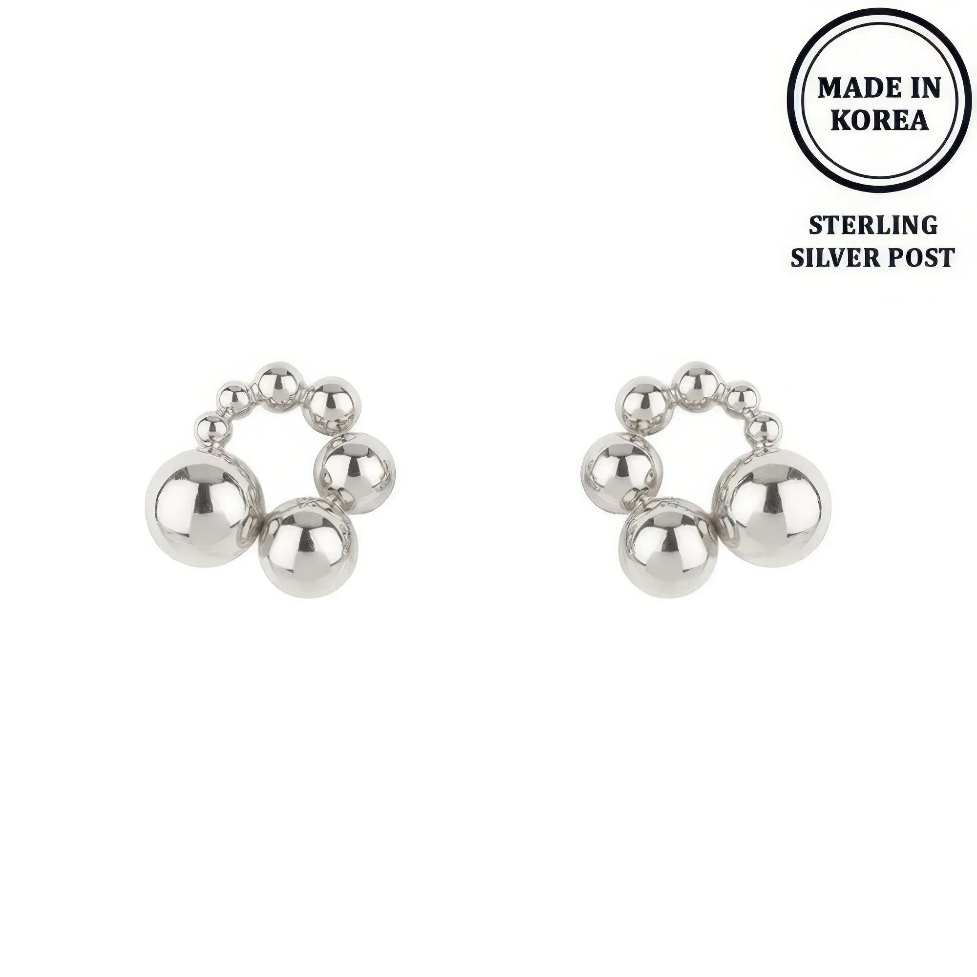 Ball Hoop Post Earrings | Mixtshop LLC