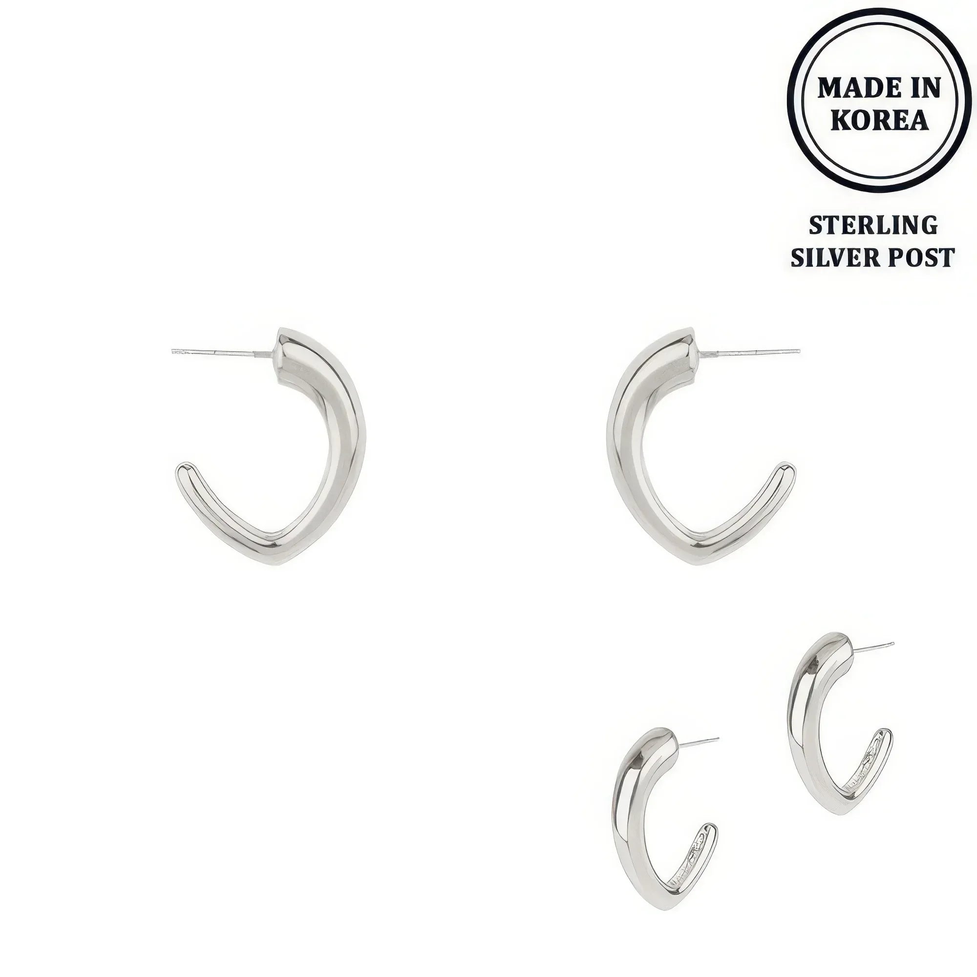 Serpent Huggie Hoop Post Earrings | Mixtshop LLC