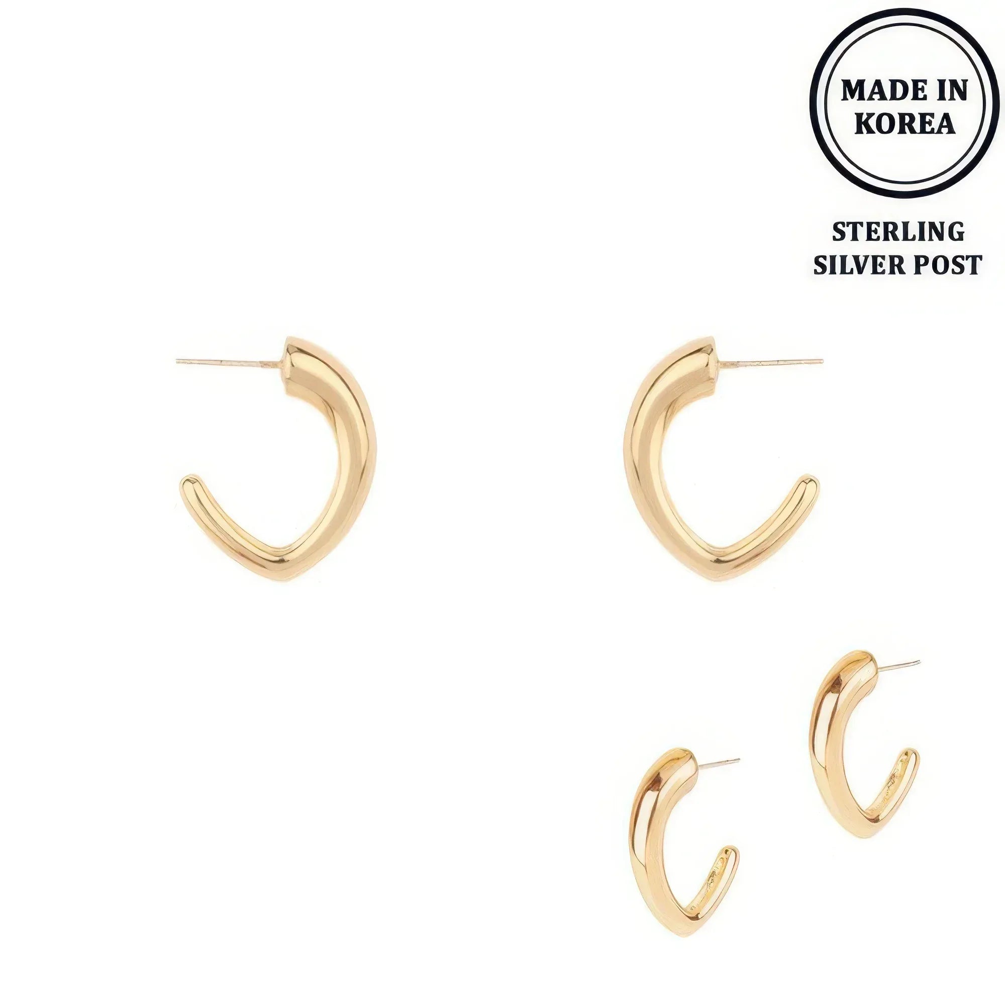 Serpent Huggie Hoop Post Earrings Secondary image