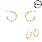 Ball Beaded Hoop Post Earrings | Mixtshop LLC