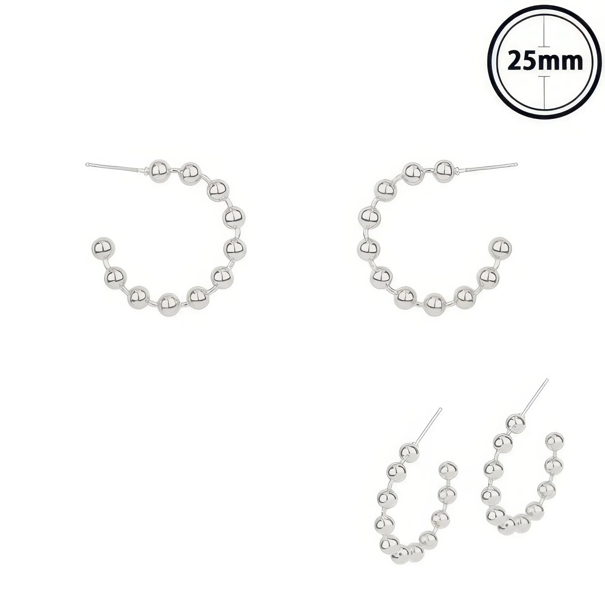 Ball Beaded Hoop Post Earrings | Mixtshop LLC