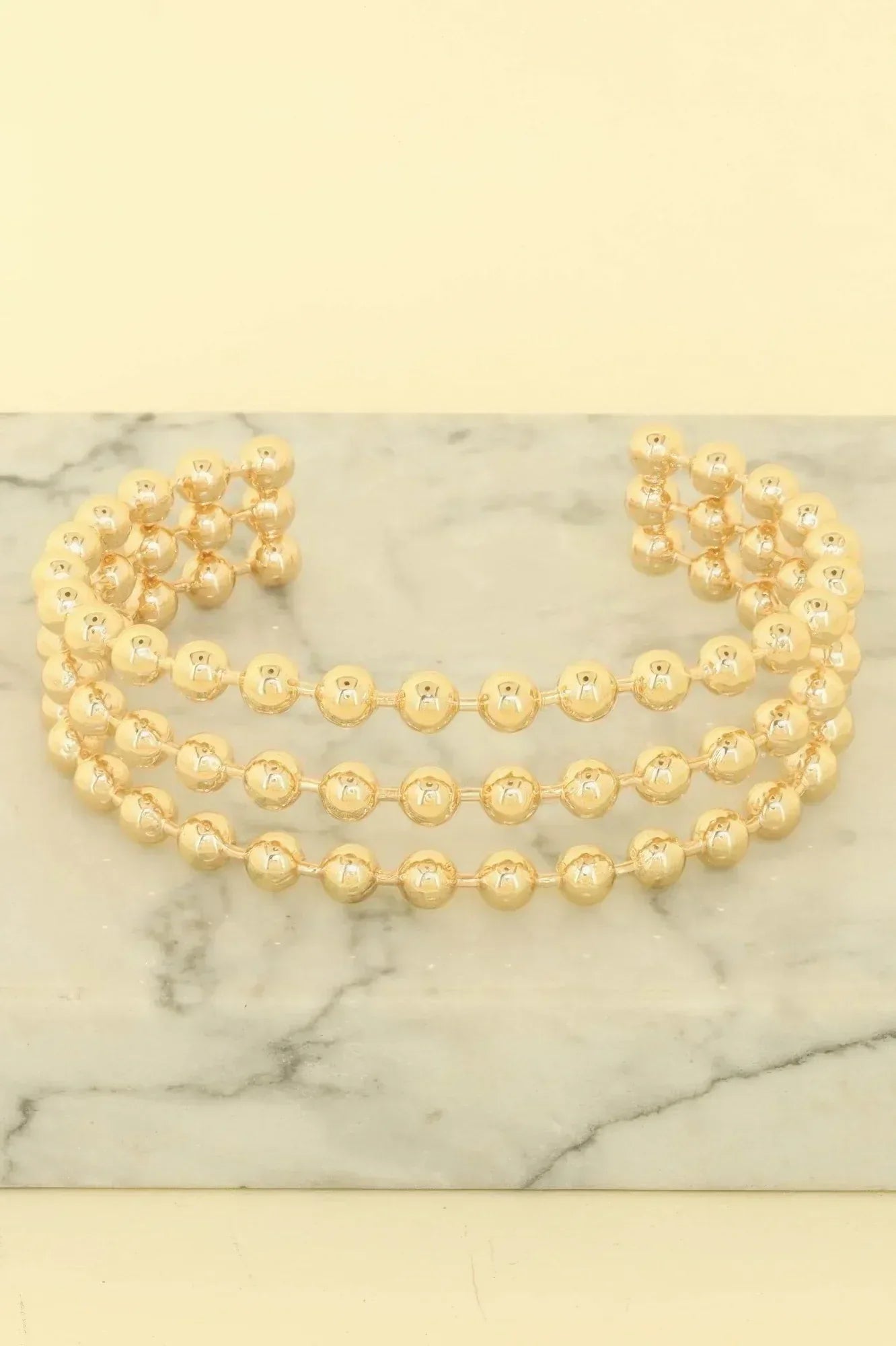 Multi-row Ball Chain Cuff Bracelet | Mixtshop LLC Main image