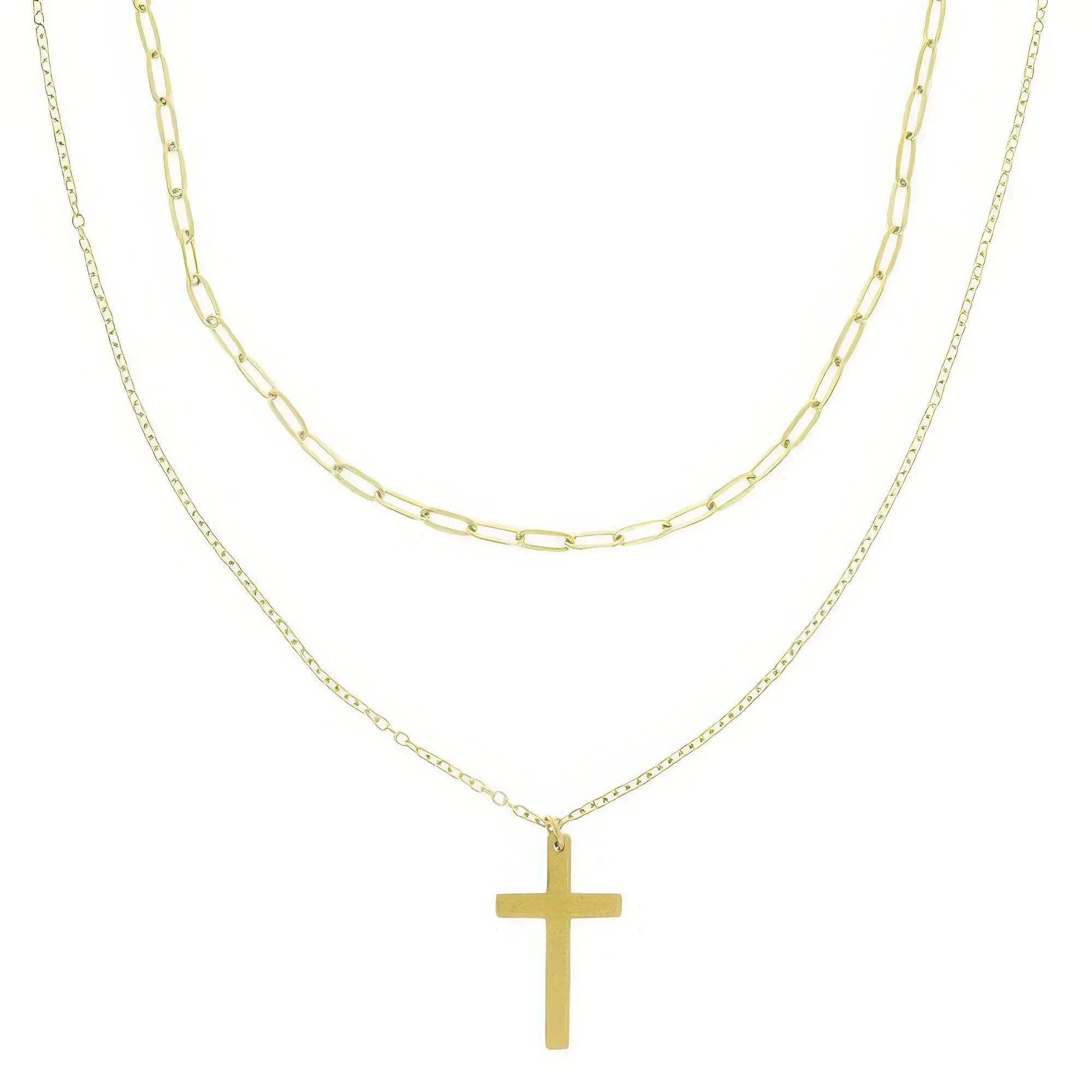 Multi-strand Cross Pendant Necklace | Mixtshop LLC Main image