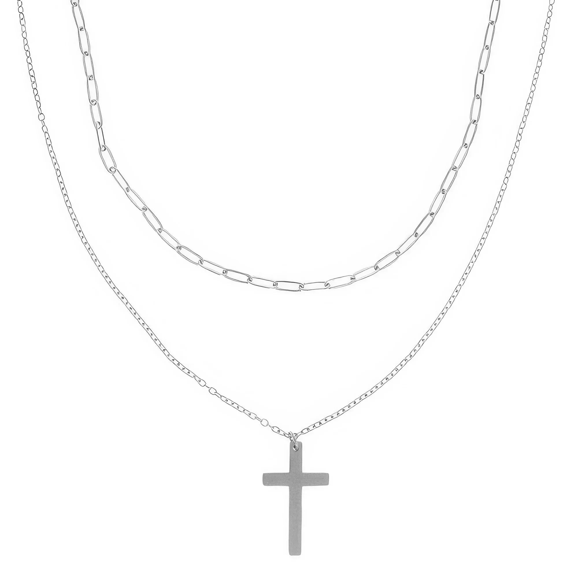 Multi-strand Cross Pendant Necklace Secondary image