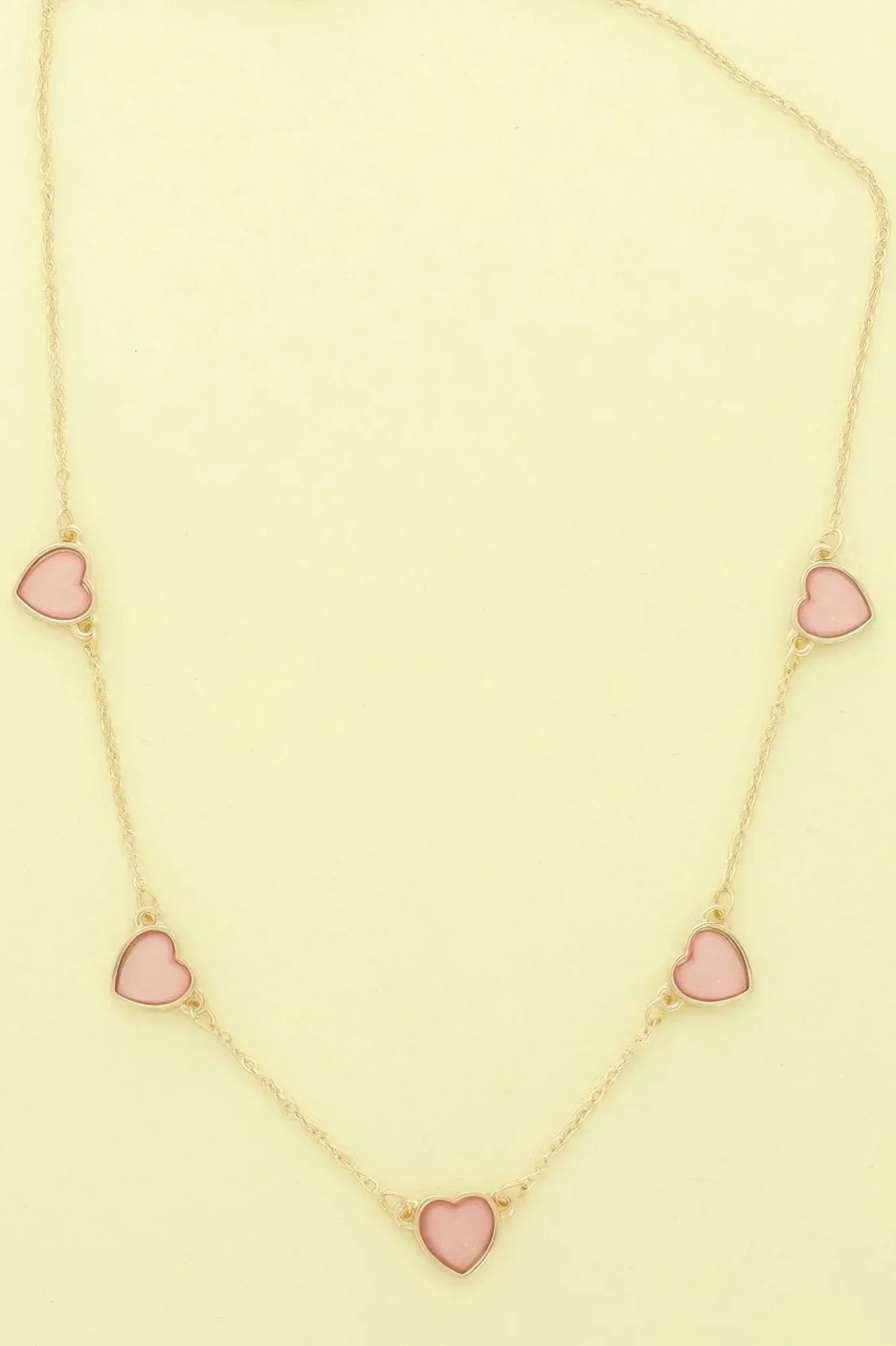 Enamel Heart Staion Necklace | Mixtshop LLC Main image