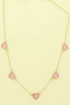 Enamel Heart Staion Necklace | Mixtshop LLC