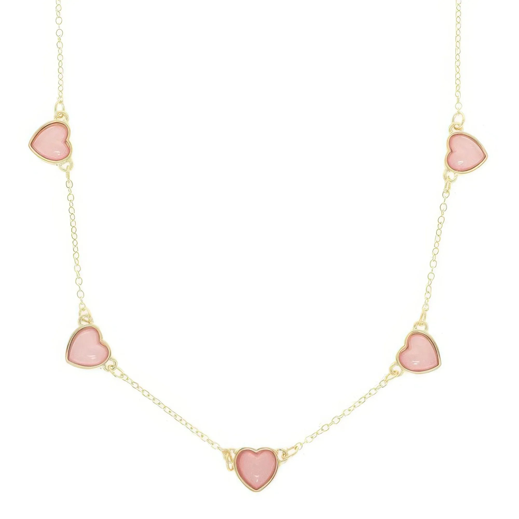Enamel Heart Staion Necklace | Mixtshop LLC