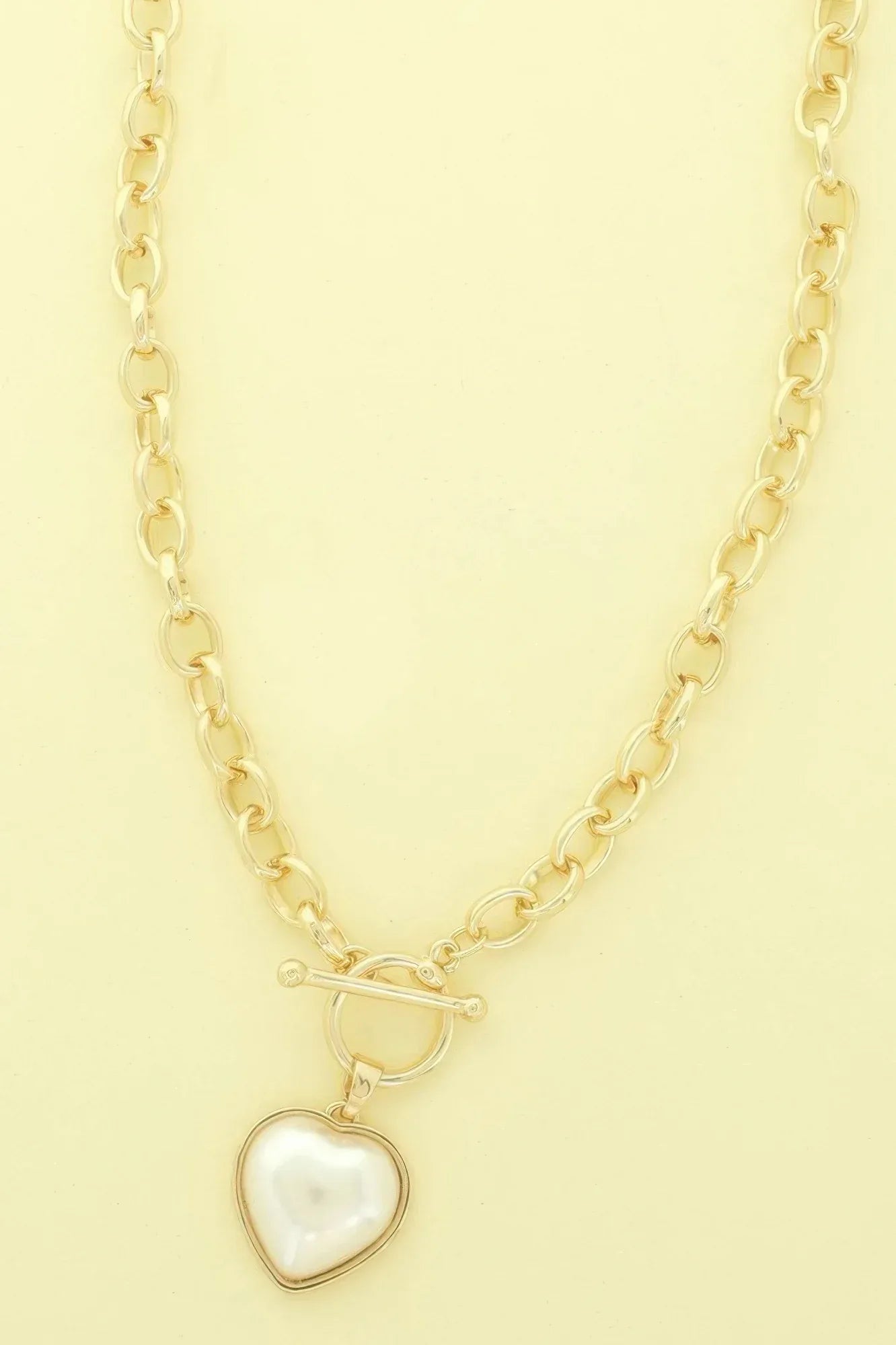 Heart Shape Pearl Pendant Necklace | Mixtshop LLC Main image