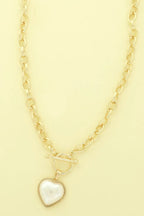 Heart Shape Pearl Pendant Necklace | Mixtshop LLC