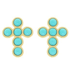Bezel Jeweled Cross Earrings | Mixtshop LLC