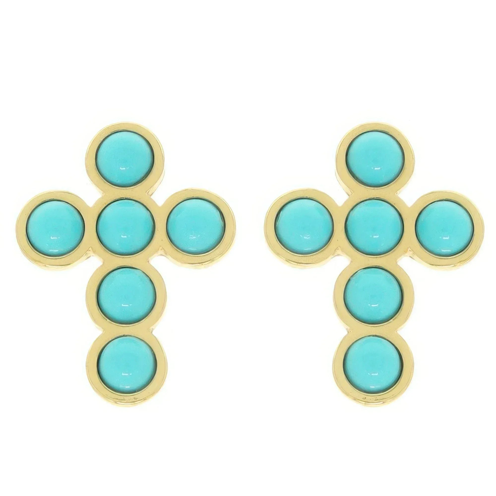 Bezel Jeweled Cross Earrings | Mixtshop LLC