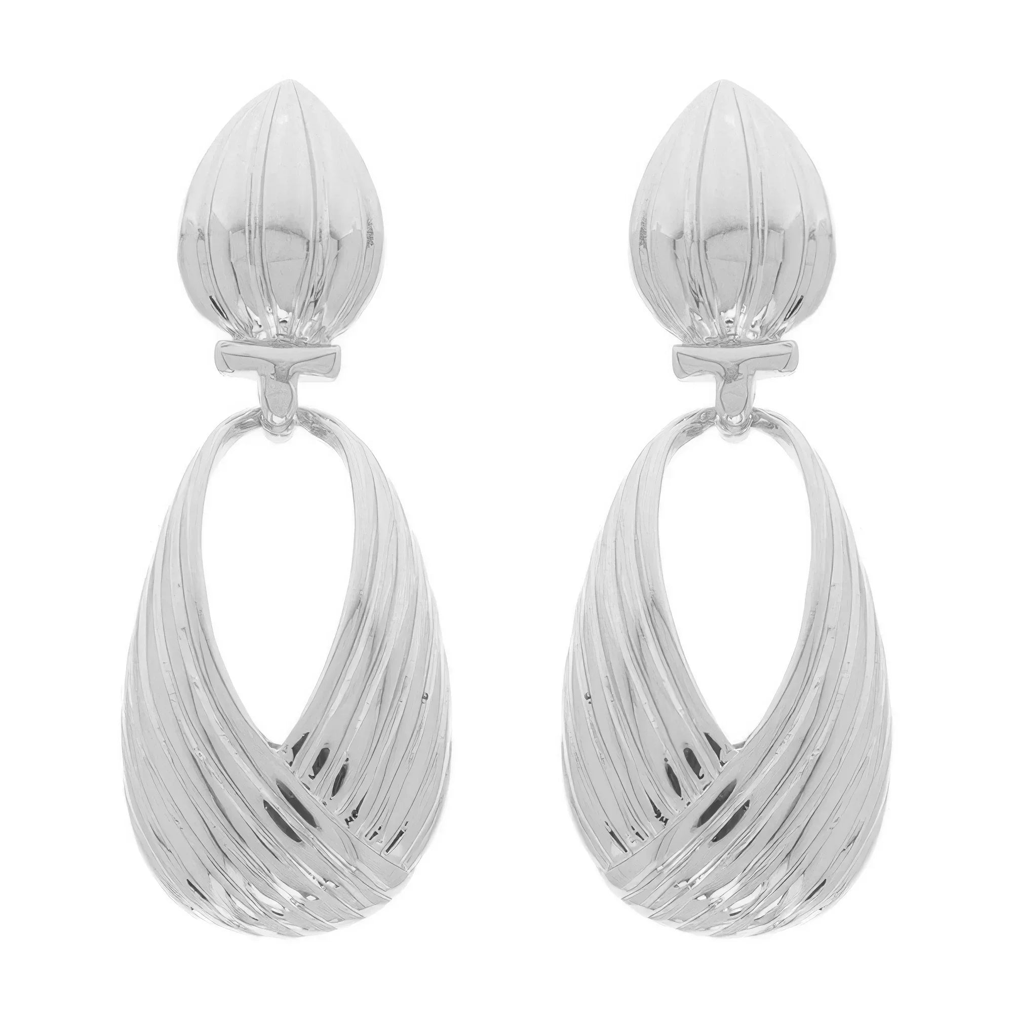 Ridged Teardrop Post Earrings | Mixtshop LLC