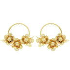 Floral Hoop Post Earrings | Mixtshop LLC