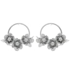 Floral Hoop Post Earrings | Mixtshop LLC
